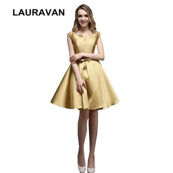 

girl robe princess short gold color satin bridesmaid dress elegant dresses for bridesmaids 2020 ball gowns under 100