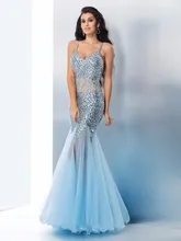Abendkleider 2016 Robe de Soiree Luxus Kristalle Perlen Weg Von der Schulter Langes Abendkleid Meerjungfrau Abendkleid BN105