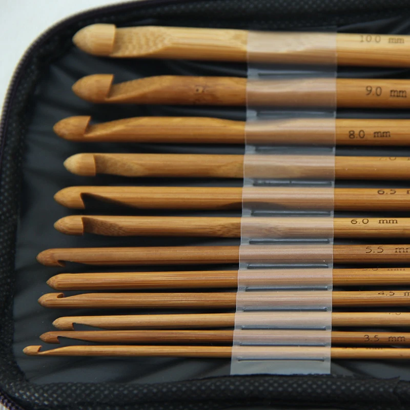 SZS Горячая Смешанная алюминиевая ручка комплект крючков для вязания бамбуковые вязальные спицы плетение пряжи 2 комплекта 42 шт. с Чехол