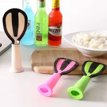 Кухня инструмент Многофункциональный антипригарное покрытие риса ложка-Лопатка пластик вертикальный роторный метр промывка риса ложки яичное било ковш 21*7,5 см