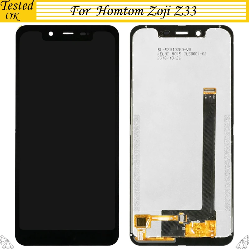 

5.85'' For Homtom Zoji Z33 LCD Display+Touch Screen Digitizer Assembly Accessory For Zojii Z 33 LCD Black Color