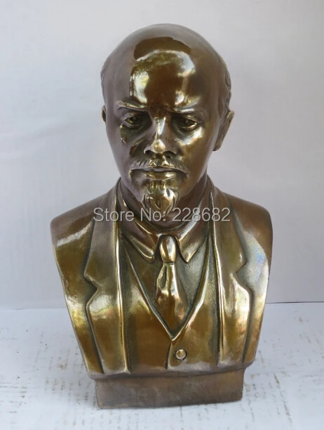 

Collectible Chinese Decorated Old Copper Carved Lenin Sculpture /statue Free shipping 009