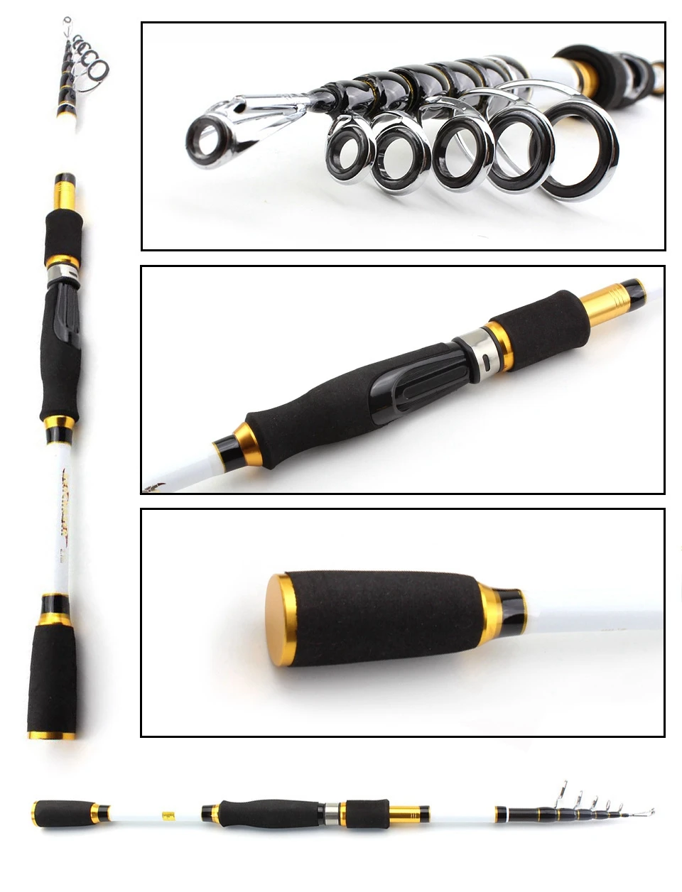 Equipamento de Pesca Isca de Carbono de Viagem Viagens e Fiação Carretilhas de Pesca Multifuncional Enfrentar Conjunto 1.8 m 2.1 2.4 2.7 14 Esporte e Lazer