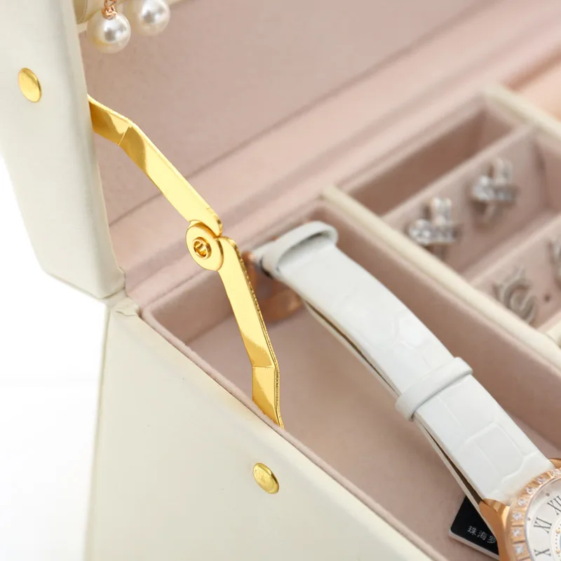 Princess-style Jewelry Box Leather Jewelry Box Cosmetic Box Jewel Case Upscale Jewelry Organizer Birthday Gift Wedding Gift