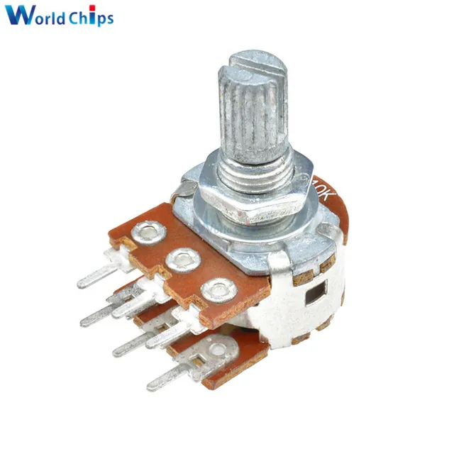 Rotary Potentiometer Uxcell 4-Pack B10K 10K Ohm Linear Taper – 6 Pin ...
