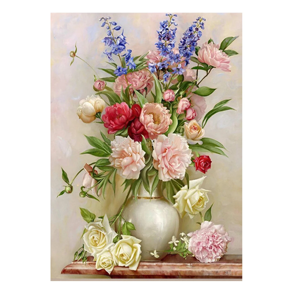 Diy 3d Berlian Lukisan Colorful Charming Flower Pot Bunga Pot Rumah Diy 3d Berlian Lukisan Colorful Charming Flower Pot Bunga Pot Rumah