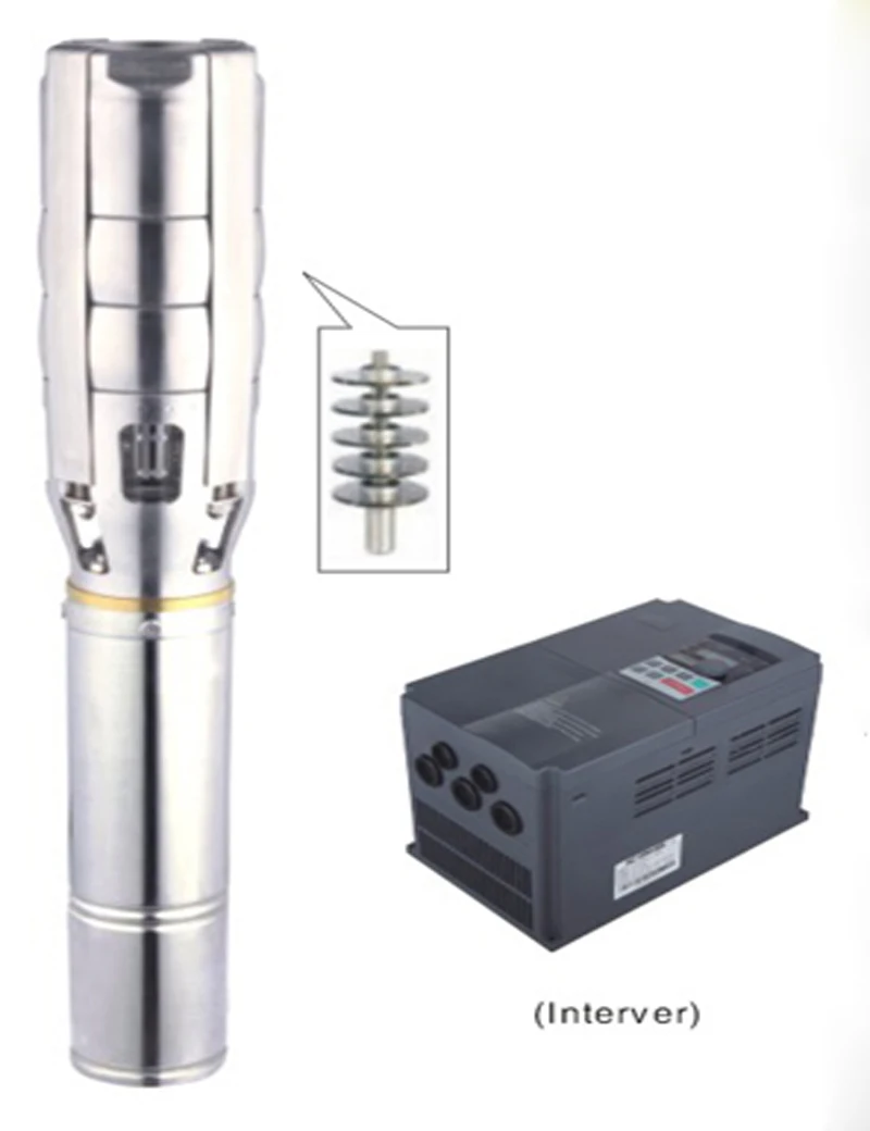 

Бесплатная доставка, инвертор постоянного тока 380 В 5500 Вт, центробежный водяной насос на солнечной батарее макс. расход 68 м3/ч, 3 года гарантии, 6SPSC68/44-D380/5500