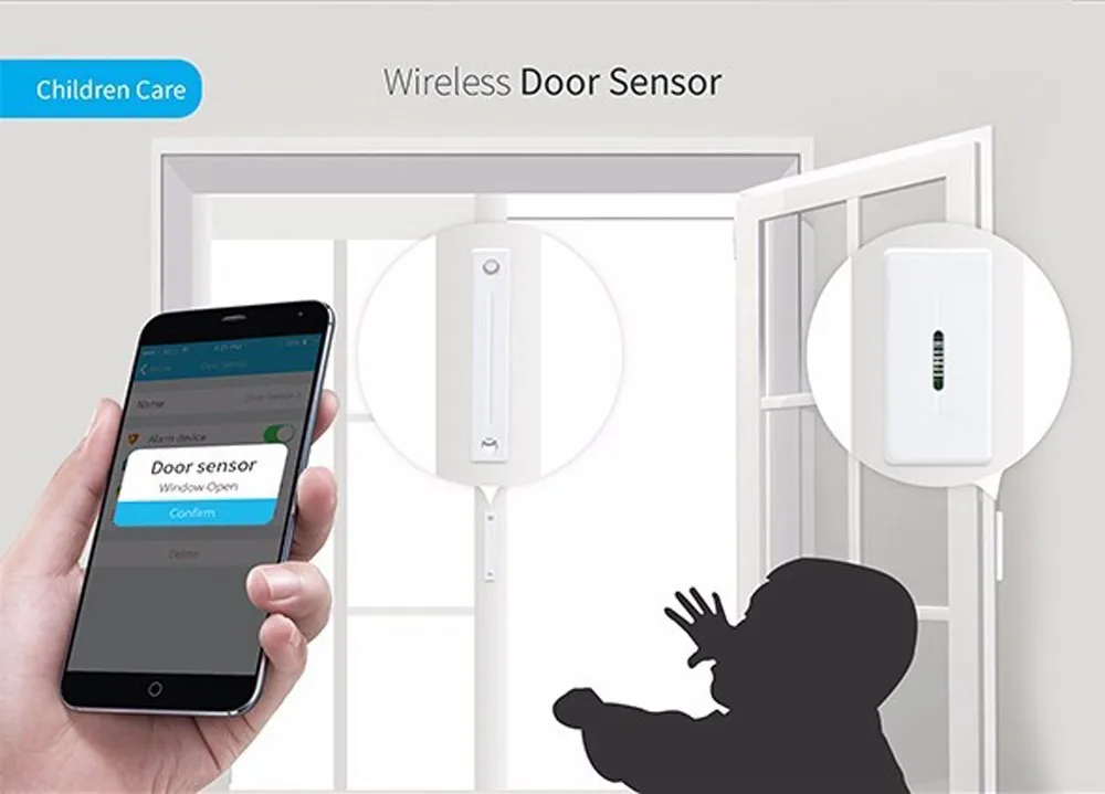 4--Broadlink S1C Smart Home Kit 433MHZ Door Sensor S1 Smartone Motion Detector Security Alarm System Remote Control by IOS Android
