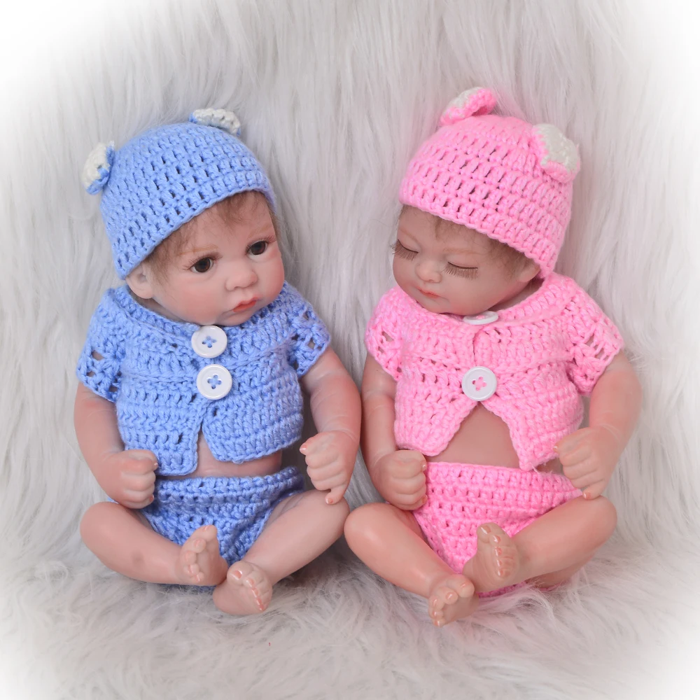 Little Peanut Twins Babies Reborn 11 Inch 27 CM Realistic Newborn Dolls