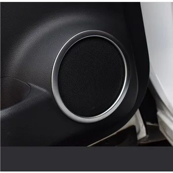 

Car Styling For Nissan Qashqai 2016 2017 ABS Matte Side Door Audio Speaker Cover Decorative Circle Ring Cover Trims Sticker