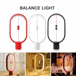 Хэн балансная лампа светодио дный megnetic Light порта USB Home Decor Спальня офисный стол ночника Роман свет подарок для детей Прямая поставка