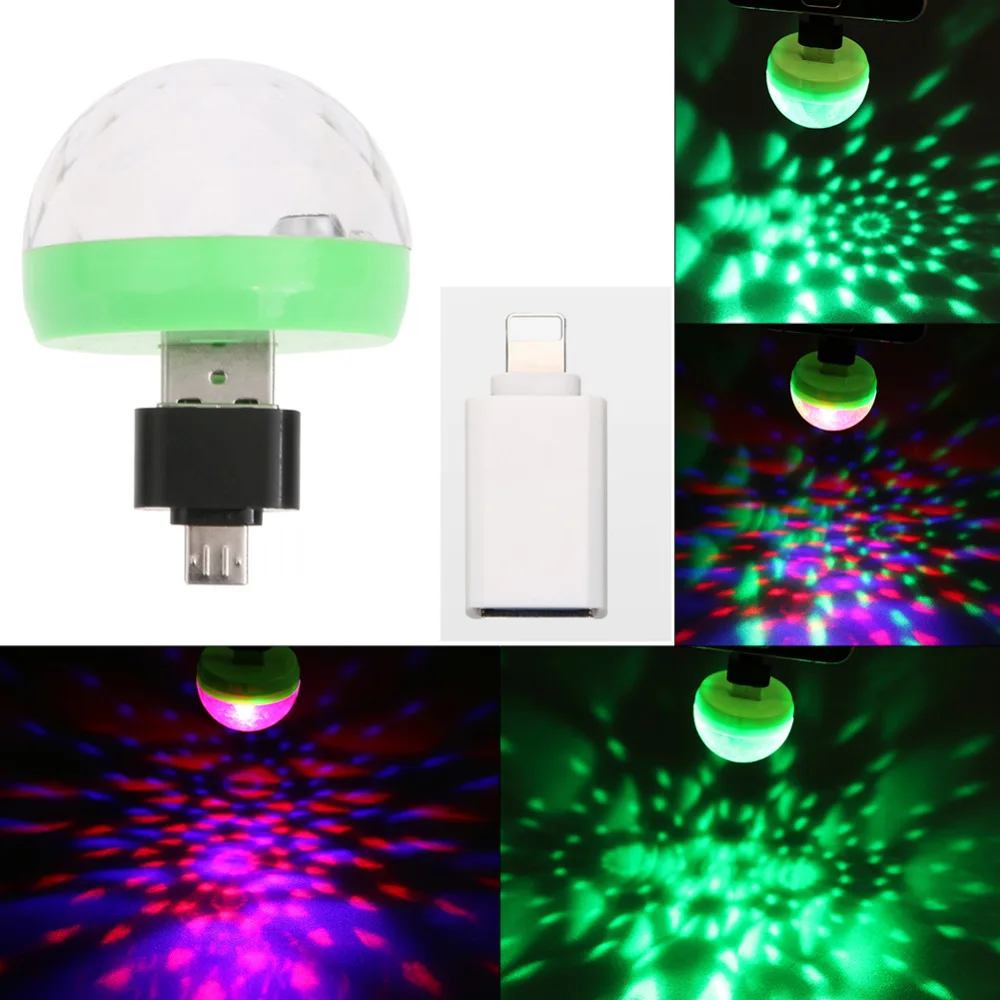 Мини USB Светодиодная лампа для вечеринки музыка магический шар подсветка