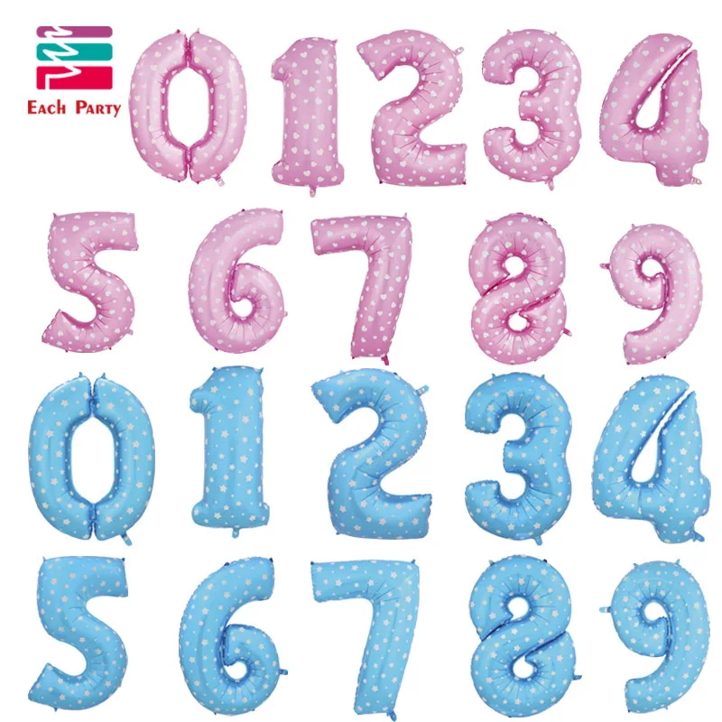 

30 inche Number foil balloons globos kids birthday party banner wedding decorations digit air balloons inflatable party supplies