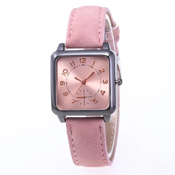 

relojes mujer 2019 Fashion WristWatch Retro Pink Design Women Dress Watch Quartz Leather Watches gift for lovers Montre Relogio