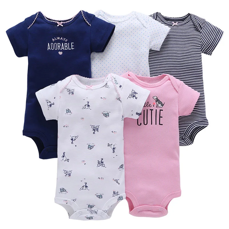 Комплекты одежды для маленьких мальчиков и девочек, 5 шт. летний комплект с жилетом для новорожденных, модные костюмы, одежда на бретельках для младенцев хлопковый костюм для малышей - Цвет: 18