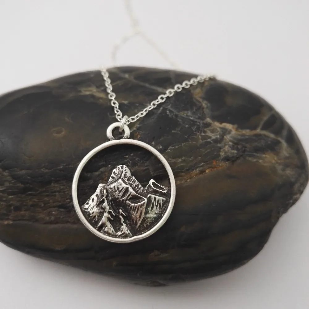Tiny mountain deals necklace