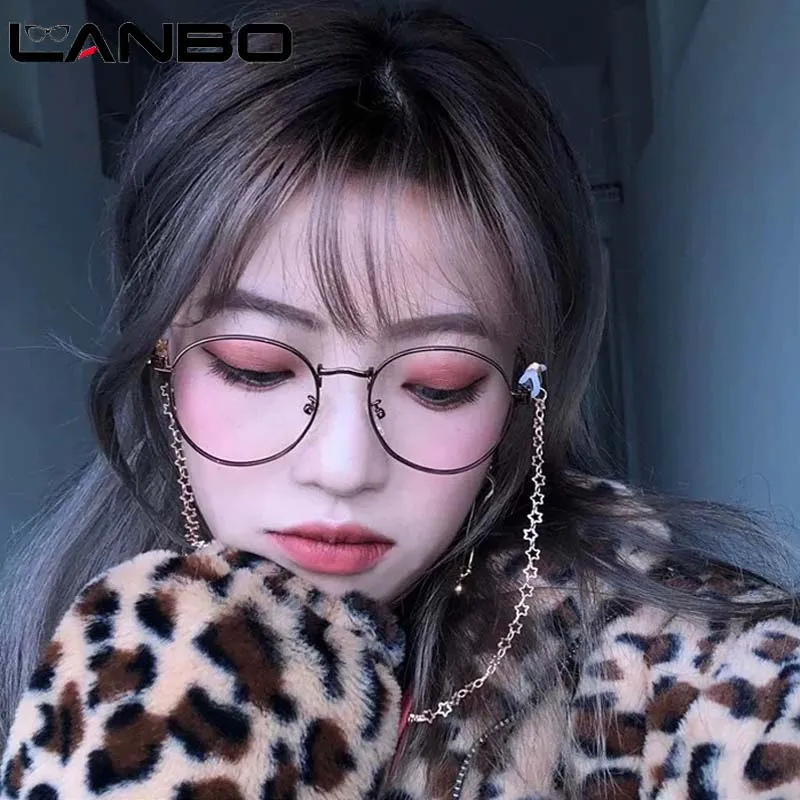 

Lanbo Womens Star Gold Eyeglass Chains Sunglasses Reading Crystal Beaded Glasses Chain Eyewears Cord Holder neck strap Rope 05