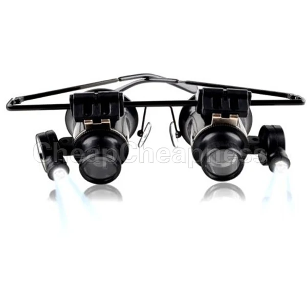 LED Light Jewelry Tools Jeweler Watch Repair Magnifying Equipments Wholesale Glass Loupe Lens Eye 20X Magnifier