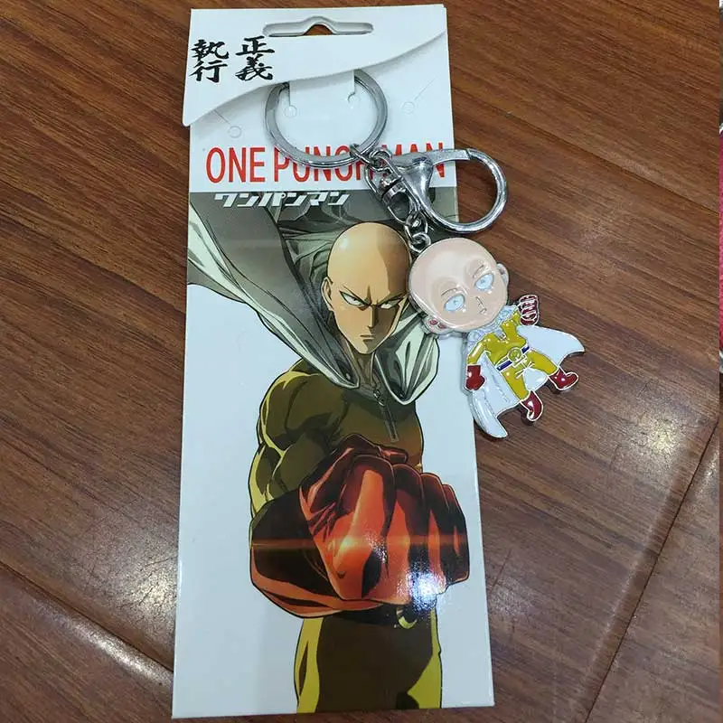 

anime One Punch Man key chain Alloy metal Cosplay collection Pendant model Periphery Jewelry Accessories Christmas present