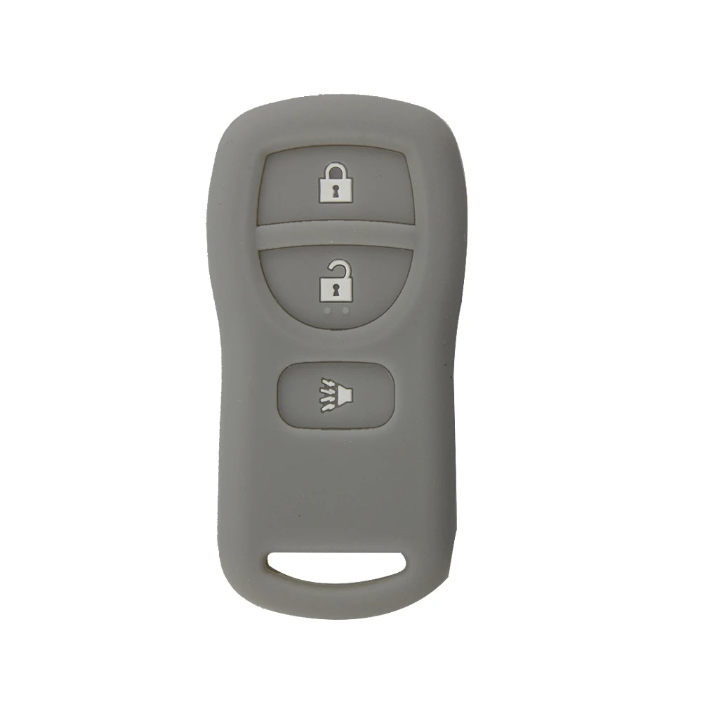3 buttons silicone car key case for Nissan 6