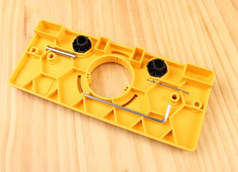 10 JDSR 35mm Concealed Hinge Jig Drill Guide Set Wood Hole Saw Drill Locator Door Boring Hole Template&Bit Positioner For Kreg Tools