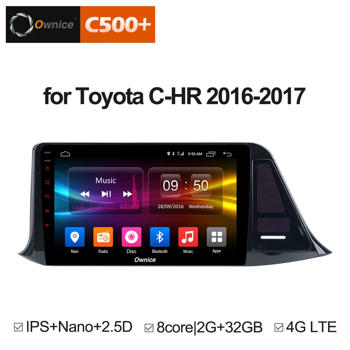 Top Ownice C500+ G10 Car dvd for Toyota C-HR C HR CHR 2016 2017 Car Android 8.1 Radio Audio GPS Player Navi Stereo Multimedia 4G LTE 0