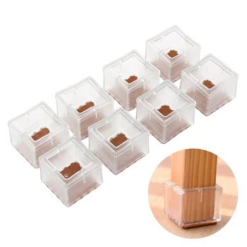 

8Pcs/Set Round bottom and lotus opening Silicone Wood Floor Protectors Furniture Table leg Covers for Round Rectangular square