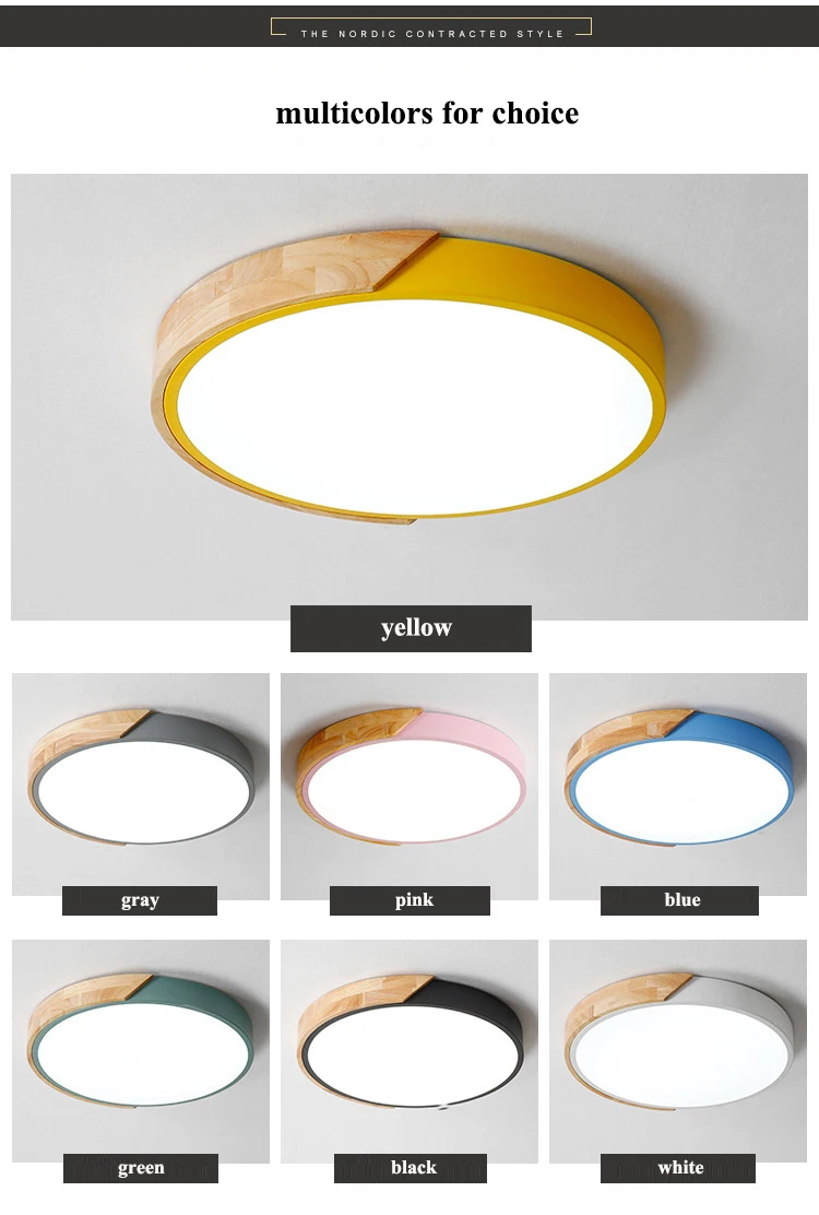 Aplicativo de Telefone Lustres de Teto Carvalho Dimmable Levou Lustre Nordic Quarto Iluminação Multicolor Rodada Liga Levou Luzes Luminárias 5 led lustre iluminação quarto multicolorido liga redonda