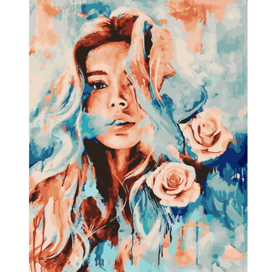 

DIY diamond painting rose girl 5D diamond embroidery mosaic diamond cross stitch rhinestones unfinished art crystal painting