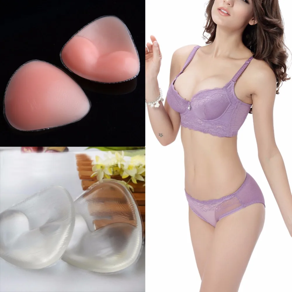 Silicone Triangle Push-up breast Pads Cleavage Enhancer Swimsuit and Bra