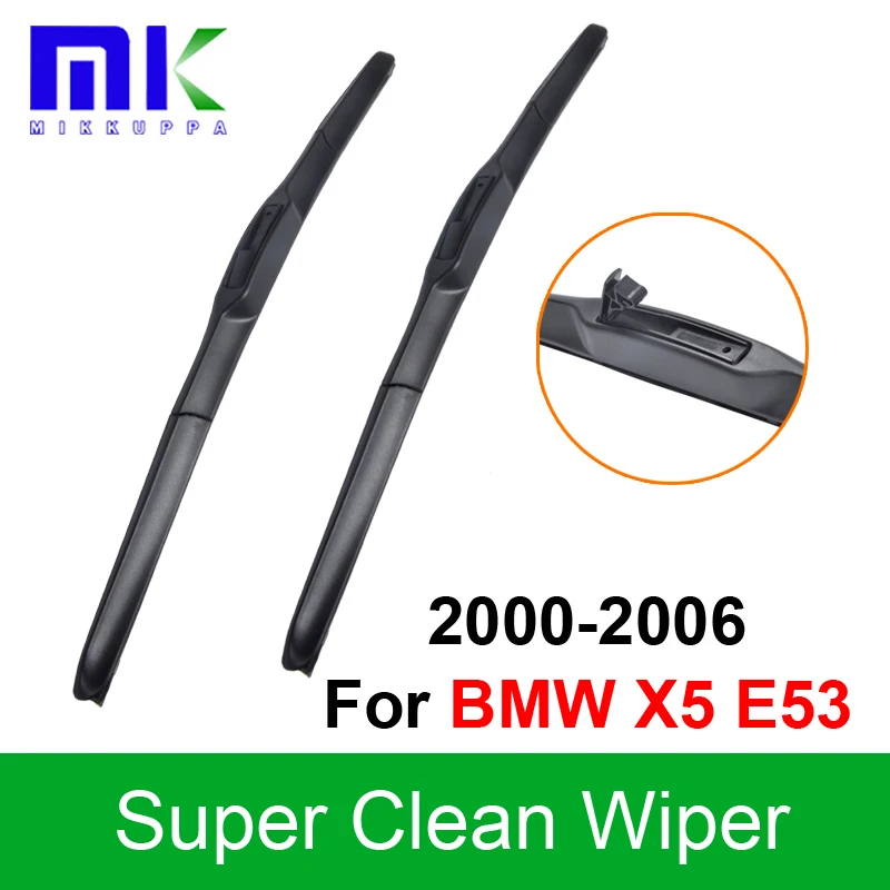 

Silicone Rubber Wiper Blades For MW X5 E53 2000 2001 2002 2003 2004 2005 2006 Windshield Windscreen Wiper Auto Car Accessories