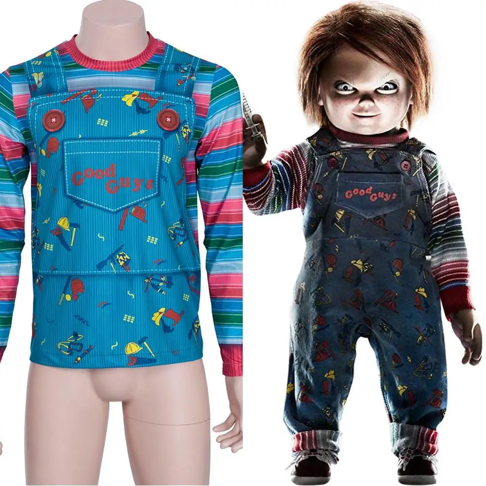 

Child's Play Chucky Cosplay Costume Chucky Good Guys Shirt Only Adult Halloween Carnival Costumes