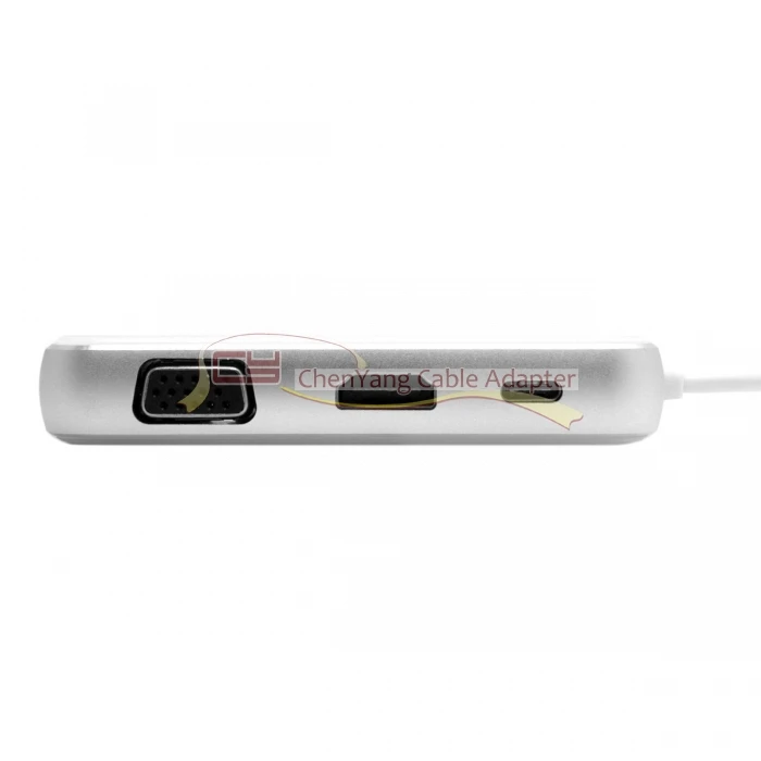 

10PCS/CY USB-C USB 3.1 Type C to HDMI VGA USB HUB OTG Ethnernet Charged Dock Adapter for Chrome book XPS13 with Type-C Port