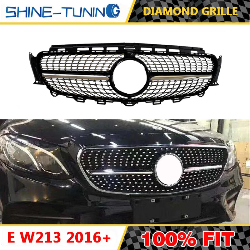 

Without emblem Diamond Grille c238 W238 Grill Suitable For E Class W213 2016 E43 45 E200 E300 E250 E320 E350 2016-18