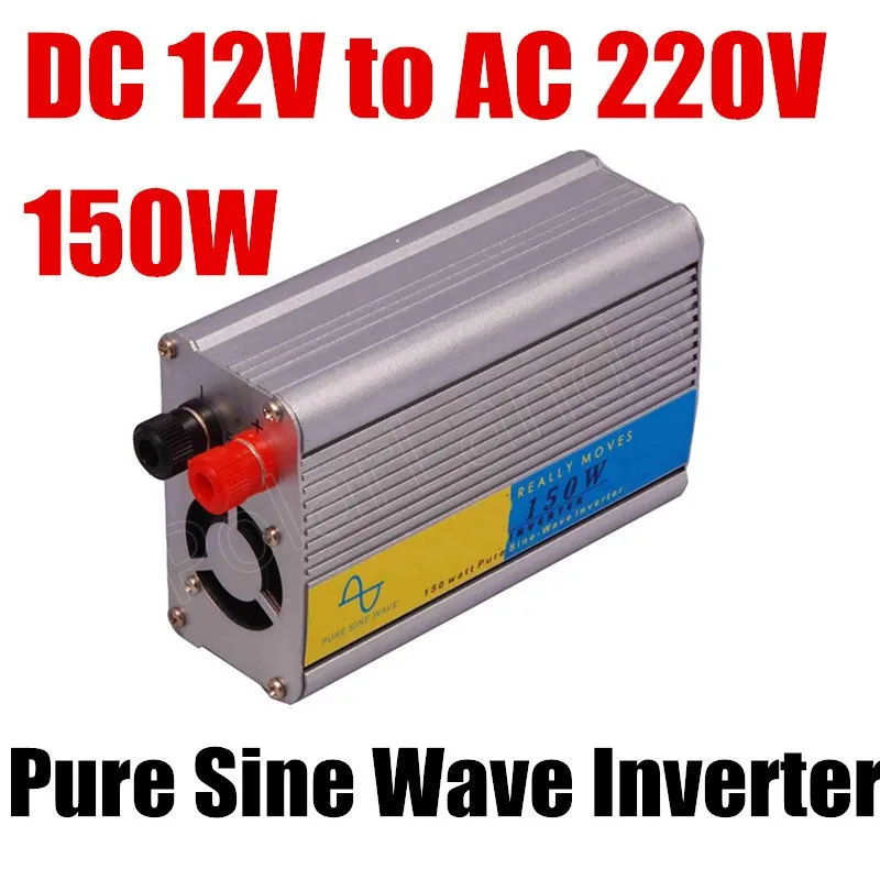 150 Вт DC12V к AC220V 50 Гц Чистая синусоида автомобильный инвертор бесплатная доставка |