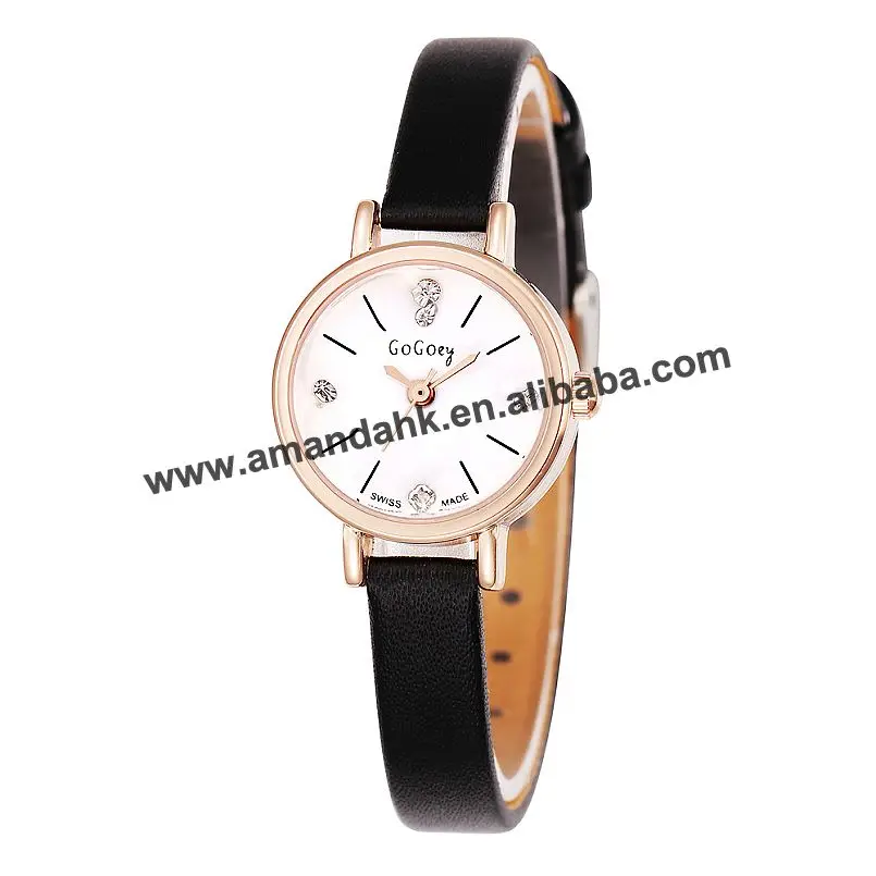 

Top Gogoey 053 Women Watches Quartz Watch Design For Women Small Crystals Little Girl Ladies Dress Wristwatch