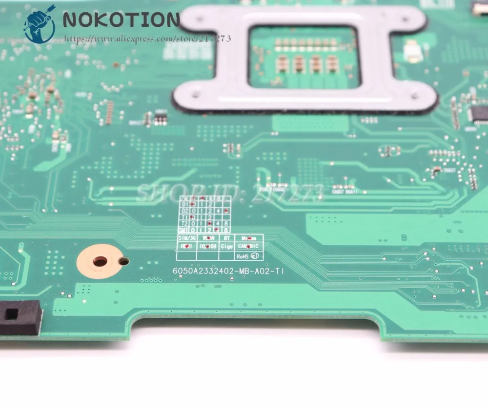 NOKOTION V000218080 V000218010 основная плата для Toshiba Satellite L650 L655 материнская плата для ноутбука HM55 UMA MB DDR3 Бесплатный процессор