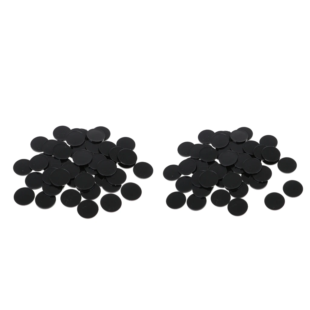 

100pcs Action Figure Display Stands Black Miniature Base Wargame Table Game