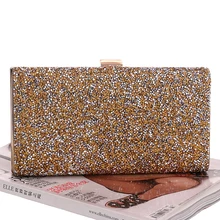 Un Côté Strass Argent/Or/Noir Embrayages Sacs Femmes Messager Épaule de La Chaîne Sacs Pour Le Mariage Partie de Soirée BagsYM1042