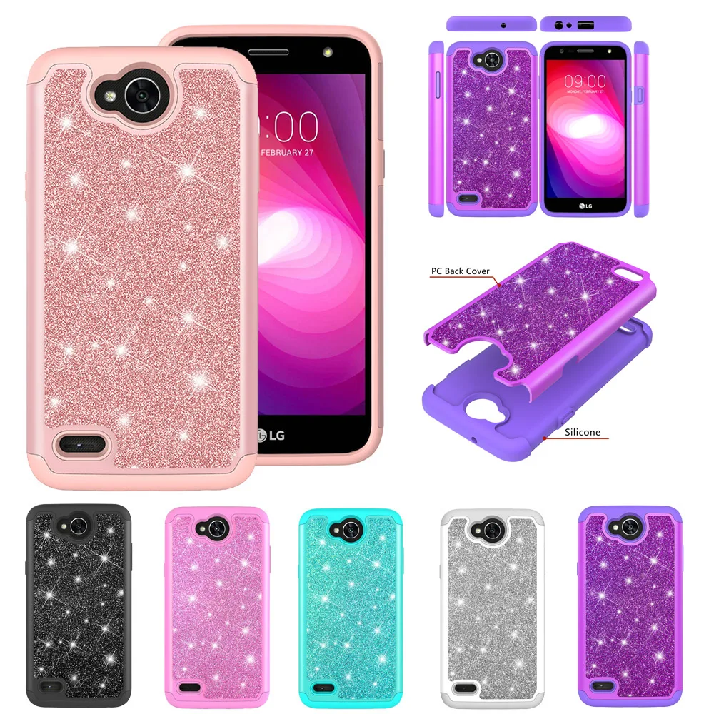 Bling Glitter Case For LG X Power 2 K10 Power X Change LV7