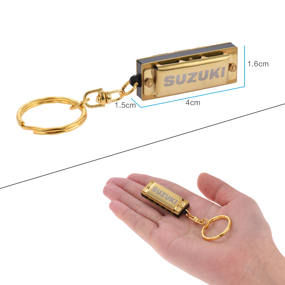 Брелок гармоника Suzuki Mini с 5 отверстиями 10 тонов|suzuki harmonica|harmonica miniharmonica keychain |