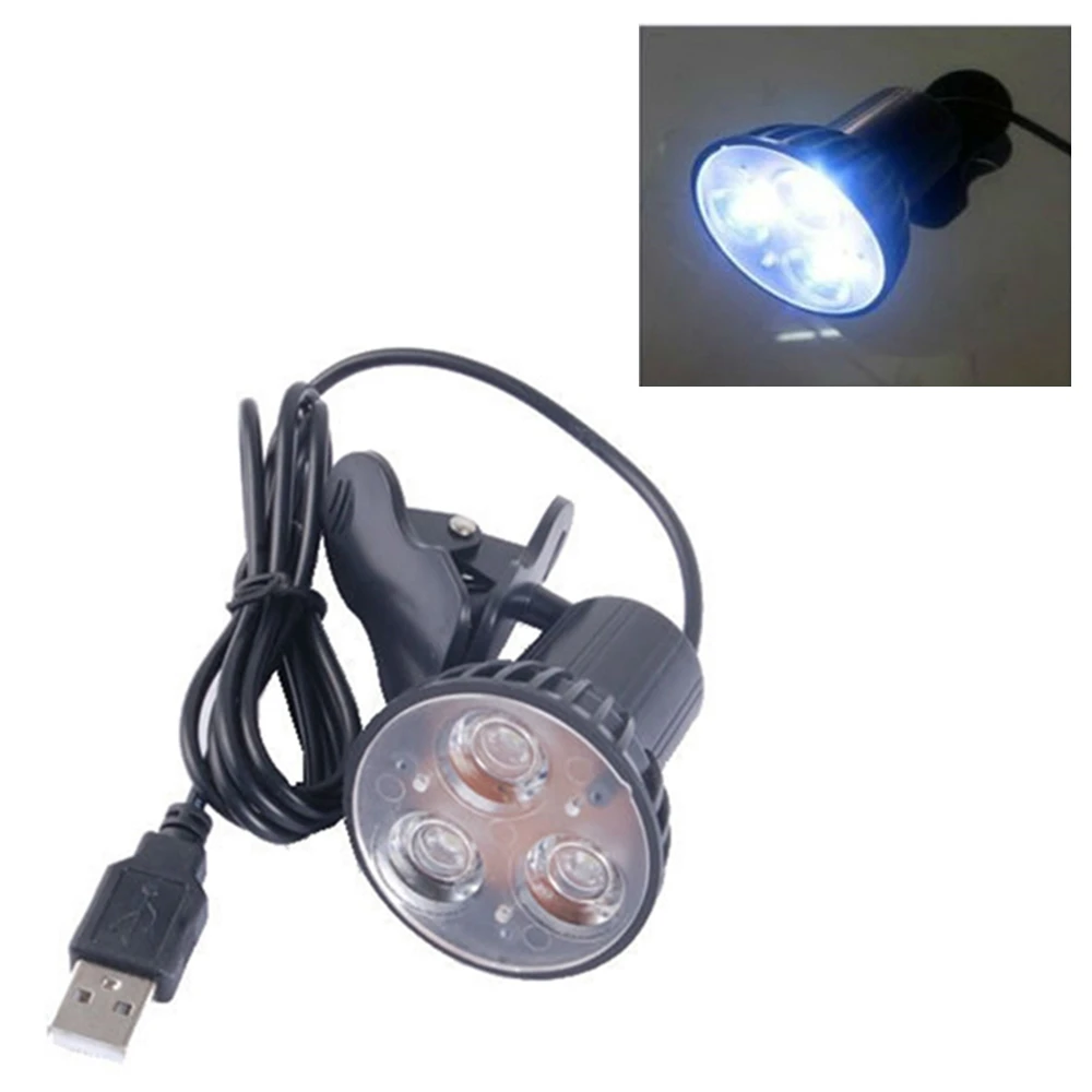 Flexible Super Bright 3 LED Clip On Spot USB Light Lamp For Laptop PC Notebook