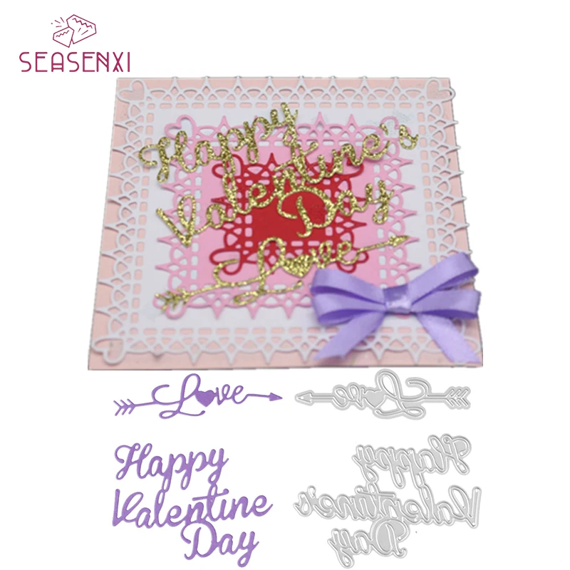 

Letter Happy Valentine Day Word Die Metal Cutting Dies New 2019 Stencils Scrapbooking Embossing Dies Cutting Bullet Troqueles