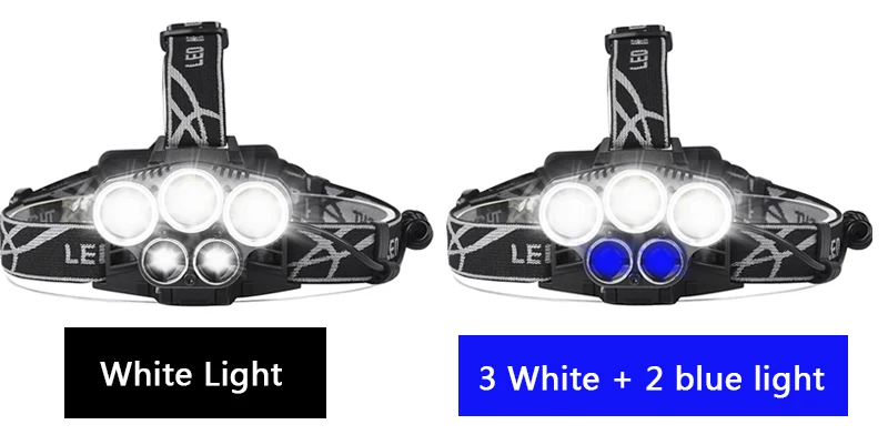 Litwod Z202309A высокая яркость светодиодный налобный фонарь, синий светильник и белый светильник, налобный светильник, лампа для рыбалки hunnting