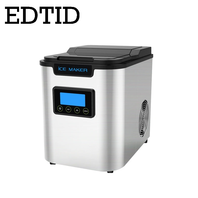 EDTID Commercial Automatic Ice Maker Electric Bullet Round Block Ice