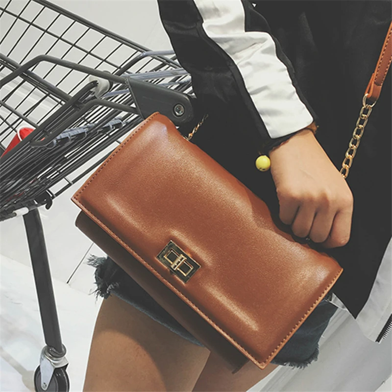 

2017 New Korea All-match Simple Chain Bag Women Shoulder Crossbody Bags Small Satchel Bag