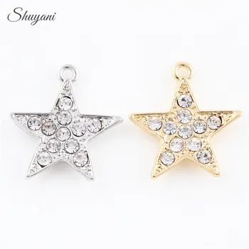 

Wholesale New Brand Crystal Geometric Star Charm Pendants For DIY Necklace Bracelet Handmade Craft