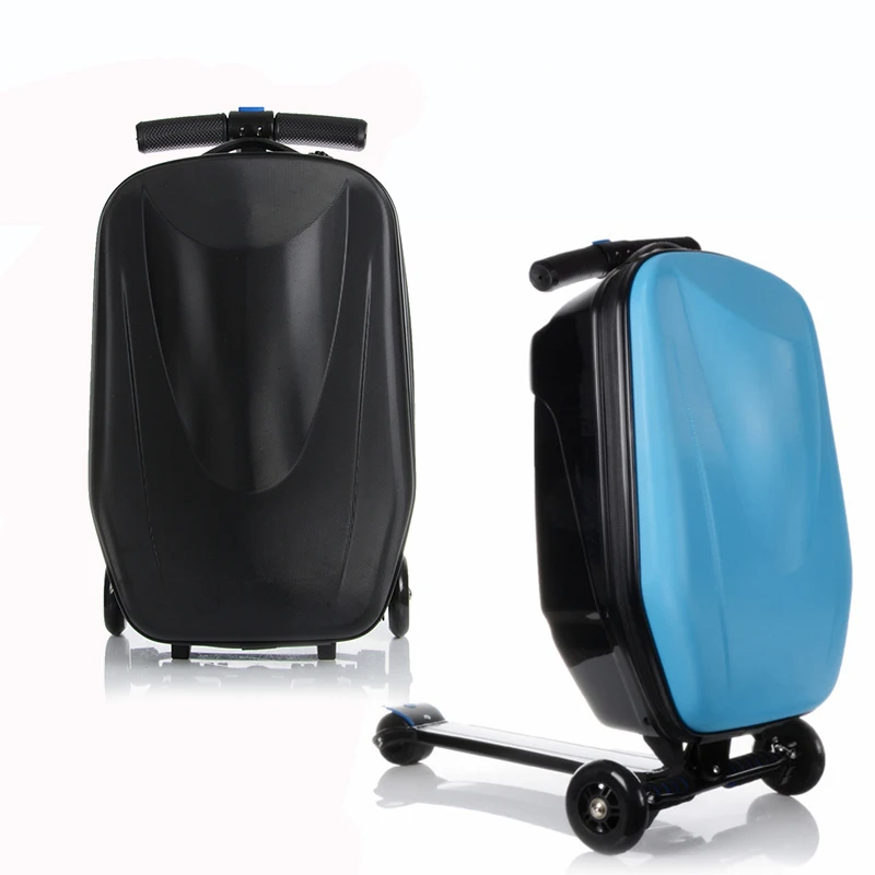 Letrend Men Skateboard Business Rolling Luggage Spinner Students