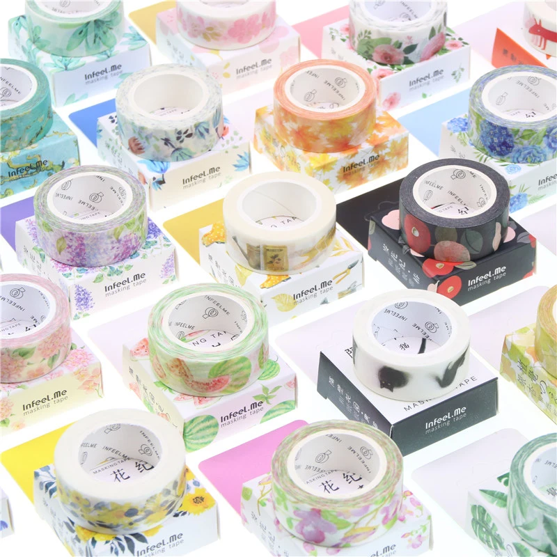 

Kawaii Flowers Washi Tape Decorative Adhesive Tape Decor DIY Scrapbooking Sticker Stationery Label