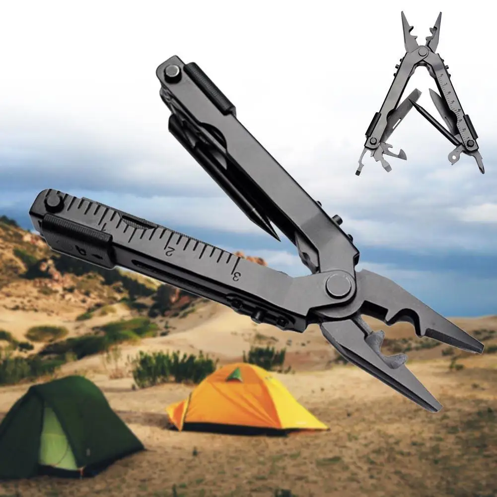 8 IN1 Multi Camping Tool Folding Pliers Knife Outdoor Survival Hand